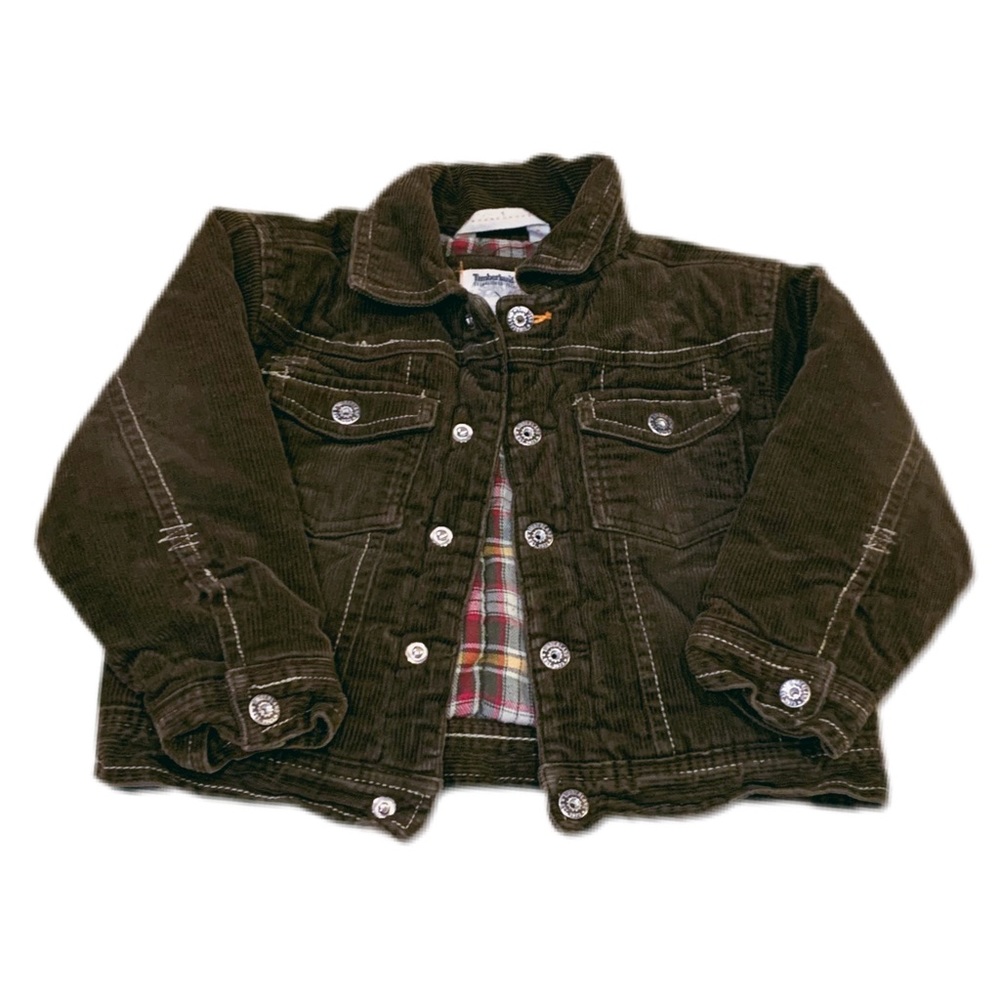 Brown Timberland corduroy trucker style coat toddler size 3T